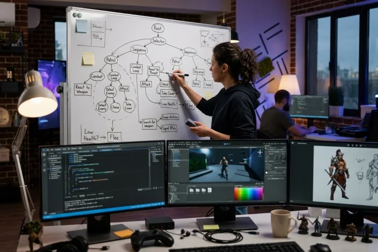 Cara Mendesain Behavior Tree untuk AI Karakter Game yang Kompleks